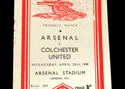 Arsenal v Colchester 28.04.1948 - Friendly