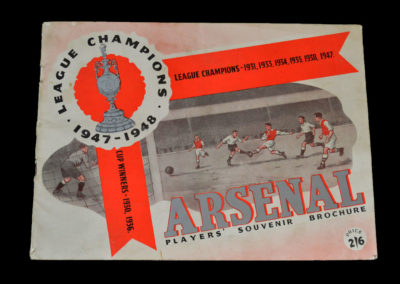 Arsenal League Champions Players Souvenir Brochure