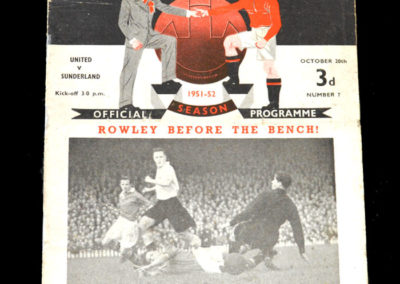 Man Utd v Sunderland 20.10.1951