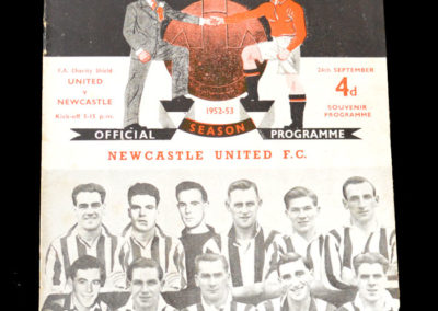 Man Utd v Newcastle 24.09.1952 - Charity Shield