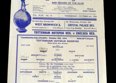 Chelsea Res v Spurs Res 06.10.1954