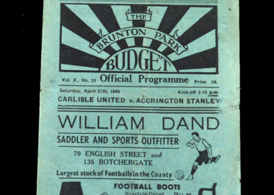 Carlisle v Accrington 27.04.1940