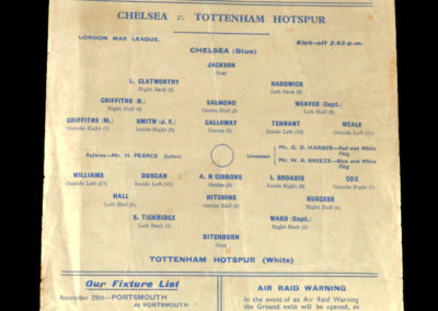 Chelsea v Spurs 22.11.1941