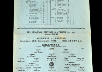 Millwall v Arsenal 12.09.1942