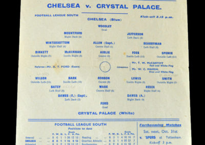 Chelsea v Crystal Palace 24.10.1942