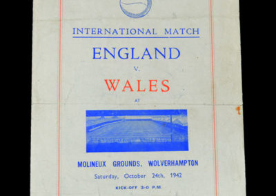 England v Wales 24.10.1942 1-2