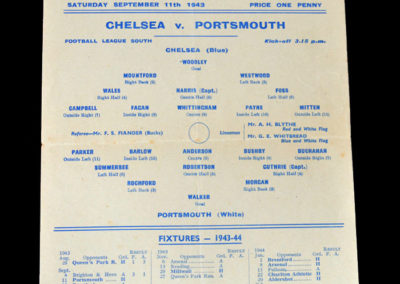 Chelsea v Portsmouth 11.09.1943