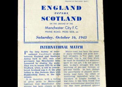 England v Scotland 16.10.1943 8-0