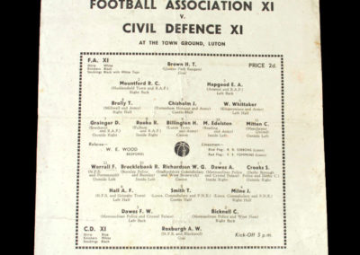 FA XI v Civil Defence XI 27.11.1943 5-4