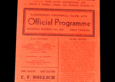 Aldershot v Brighton 14.10.1944