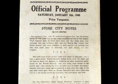 Stoke v Wrexham 06.01.1945