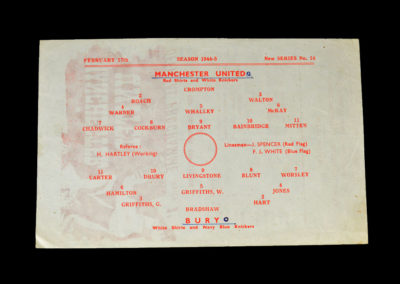 Man Utd v Bury 17.02.1945