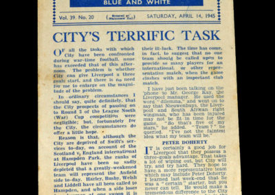 Man City v Liverpool 14.04.1945