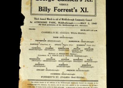Camsell XI v Forrest XI 02.05.1945