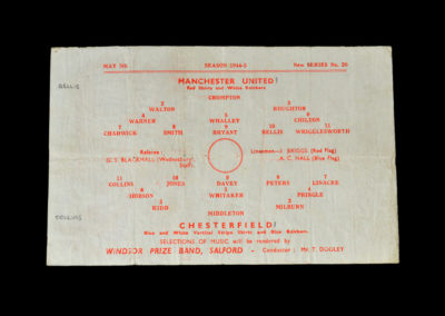 Man Utd v Chesterfield 05.05.1945 (FL North Cup Semi Final 1st Round)