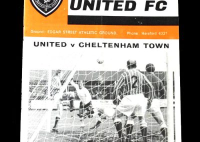 Hereford v Cheltenham 06.11.1971 - Cheltenham at home in the qualifying round 3-0 a quiet start in November