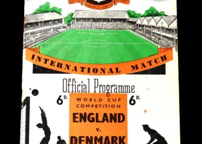 England v Denmark 05.12.1956 - world cup qualifier an scores a hat trick in a 5-2 win.