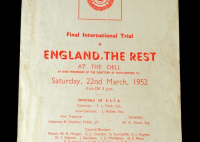 England v The Rest 22.03.1952