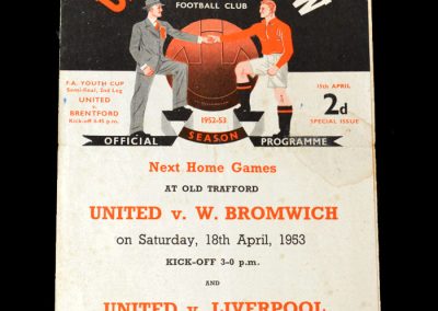 Man Utd v Brentford 15.04.1953 - FA Youth Cup Semi Final