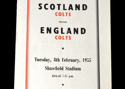 Scotland v England 08.02.1955 Under 23s