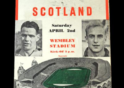 England v Scotland 02.04.1955 - makes his england debut as the youngest ever alongside stan matthews whose own debut was 3 years before he was born