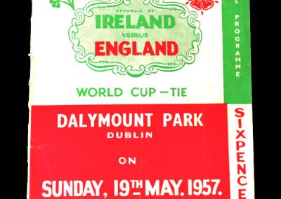 Ireland v England 19.05.1957 - World Cup Qualifier