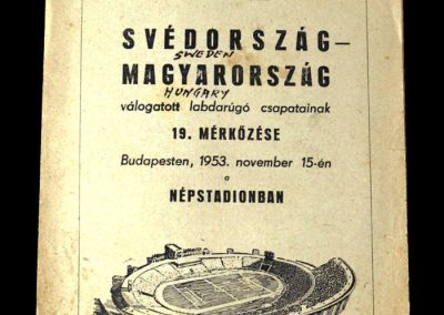 Hungary v Sweden 15.11.1953