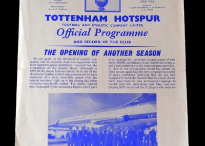 Whites v Stripes - Public Practice Match 13.08.1960