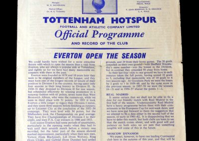 Spurs v Everton 20.08.1960