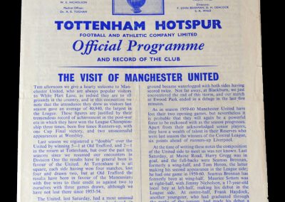 Spurs v Man Utd 03.09.1960