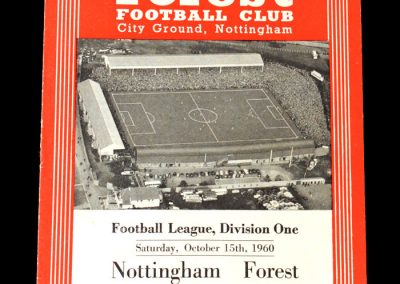 Nottingham Forrest v Spurs 15.10.1960