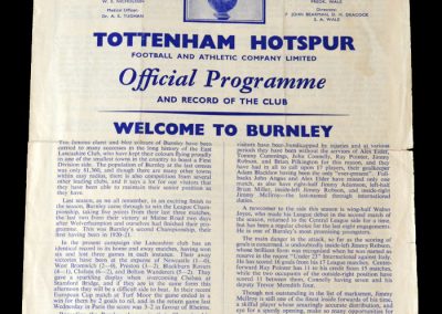 Spurs v Burnley 03.12.1960