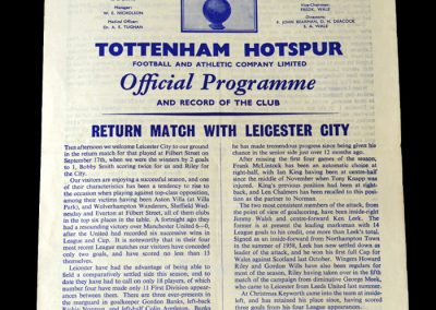 Spurs v Leicester 04.02.1960