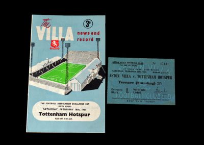 Aston Villa v Spurs 18.02.1961 - FA Cup 5th Round