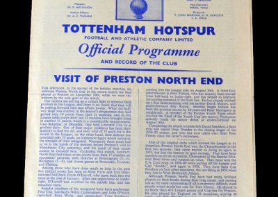 Spurs v Preston 01.04.1961