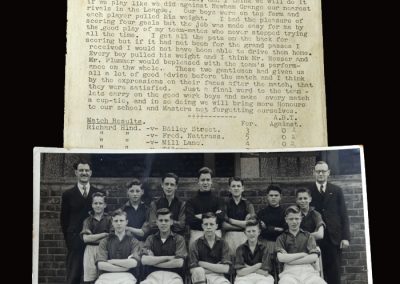 School team line up, fixtures and report