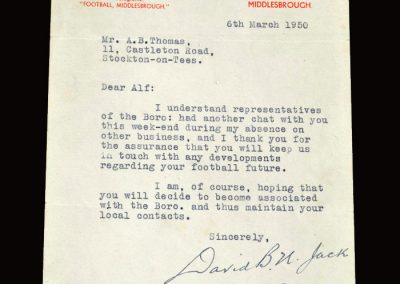 David Jack letter 06.03.1950