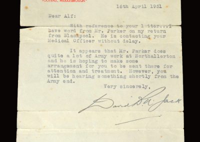 David Jack letter 16.04.1951