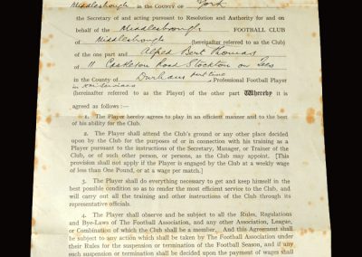 Middlesbrough contract 08.05.1950