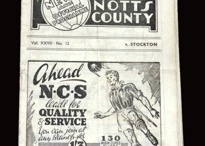 Notts County v Stockton 13.12.1947