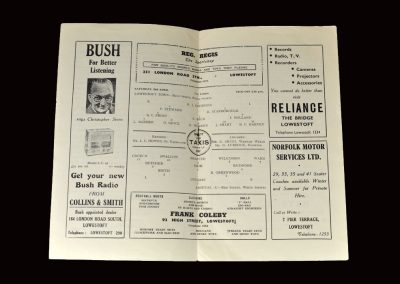 Lowestoft v Arsenal "A" 02.04.1955