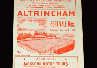Altringham Res v Port Vale Res 02.04.1955