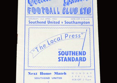 Southend United v Southampton 02.04.1955 0-1