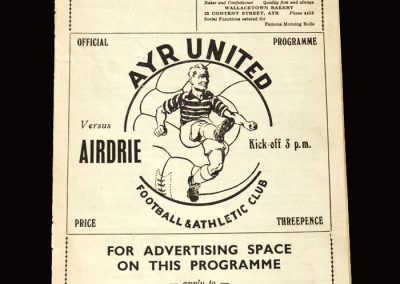 Ayr United v Airdrieonians 02.04.1955 3-2