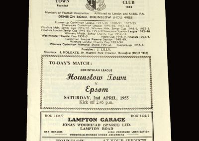 Hounslow v Epsom 02.04.1955