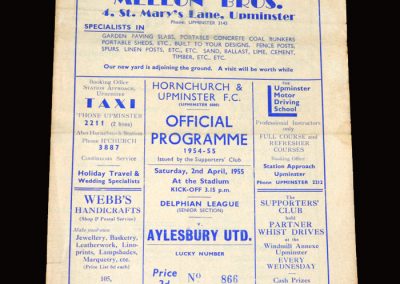 Hornchurch v Aylesbury 02.04.1955