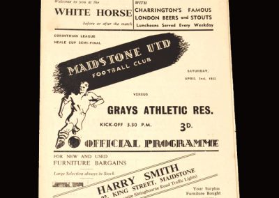 Maidstone v Grays Athletic Res 02.04.1955