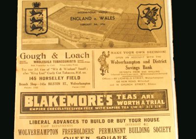 England v Wales 05.02.1936