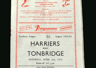 Kidderminster v Tonbridge 02.04.1955