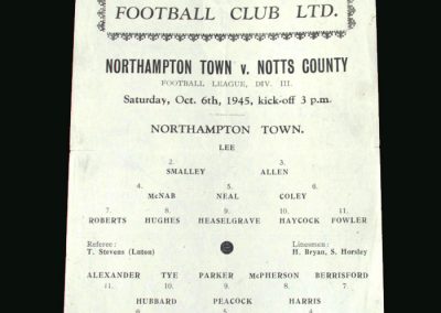 Northampton v Notts County 06.10.1945